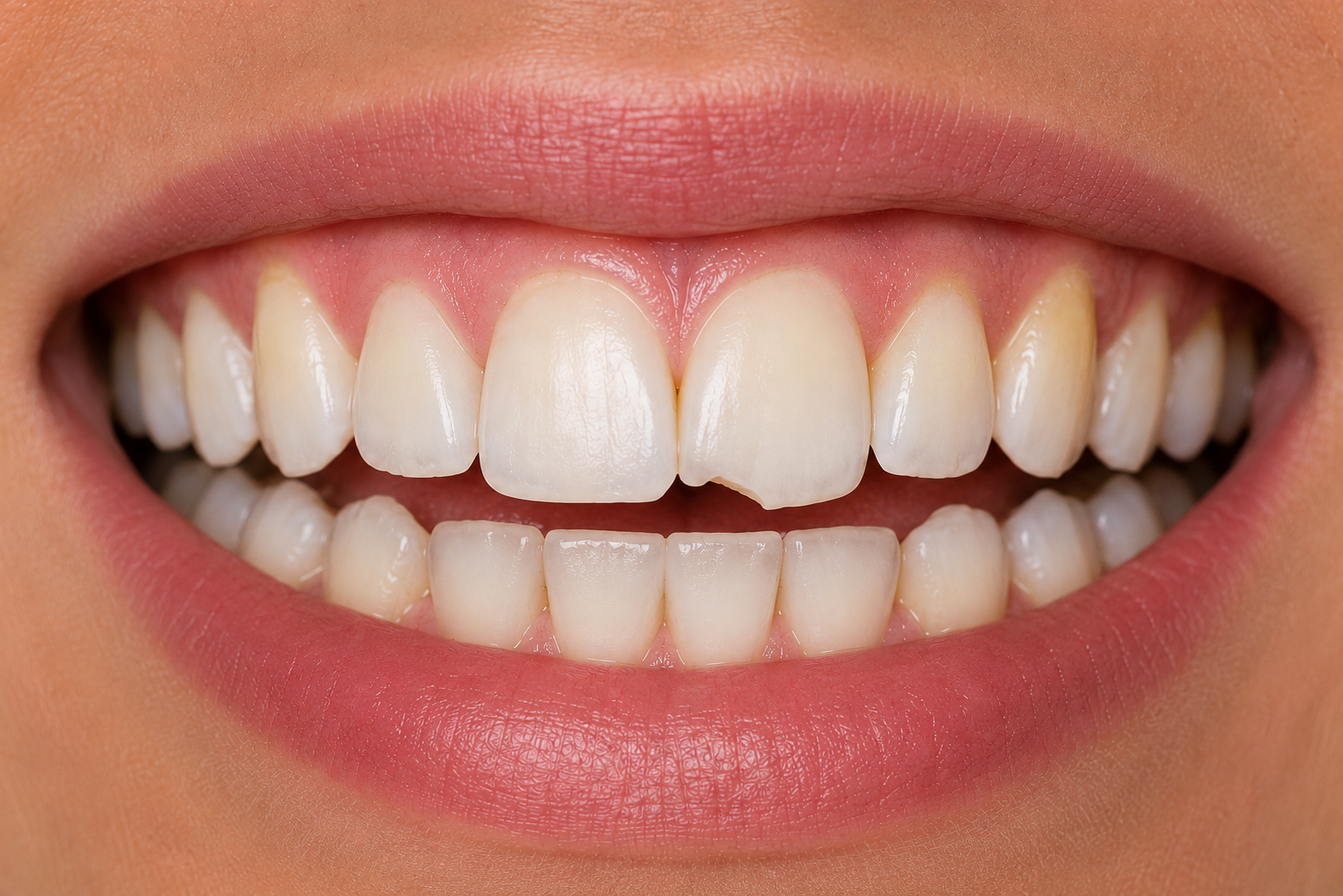 Before porcelain veneers treatment