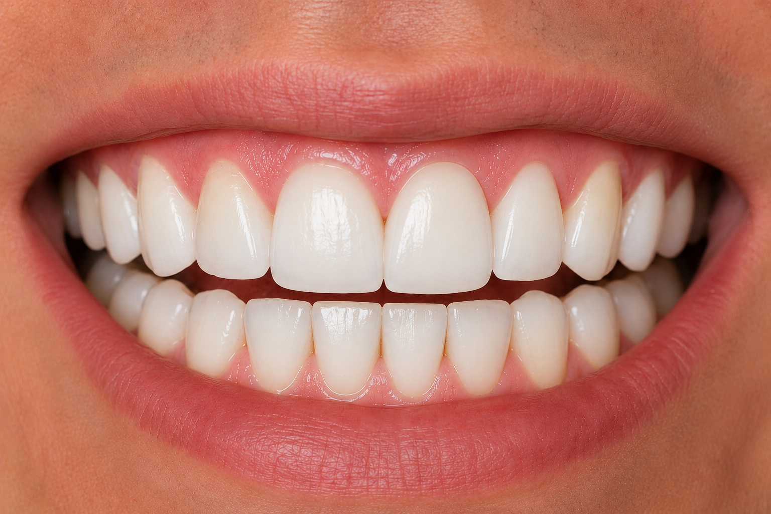 After porcelain veneers treatment