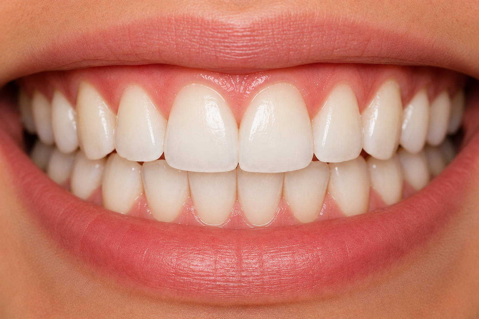 After professional teeth whitening treatment